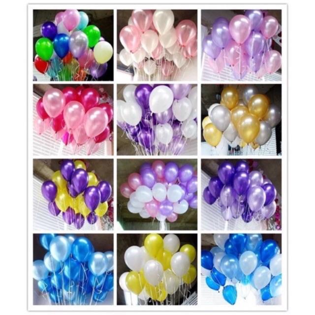 Bong bóng nhũ Thái Lan 10" bịch 25 cái trang trí sinh nhật
