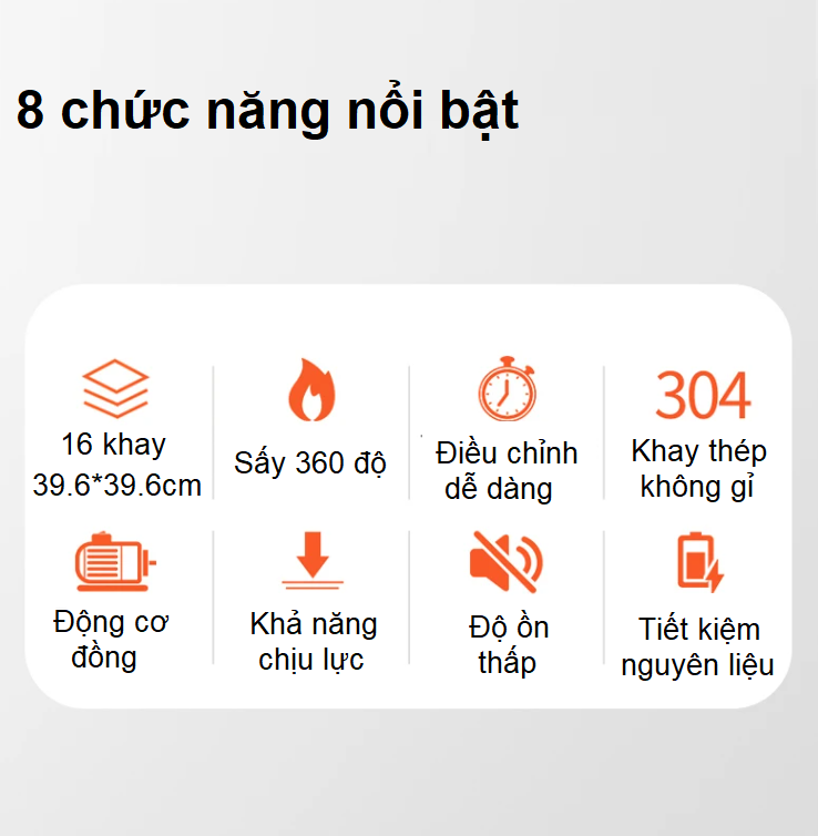 Máy sấy thực phẩm chuyên nghiệp 16 khay, dung tích 100 lít thương hiệu Septree ST-02 cao cấp - Hàng Chính Hãng