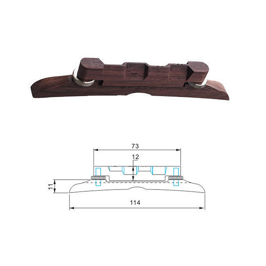 Rosewood Adjustable Mandolin Bridge for Mandolin Banjo Parts Accessories
