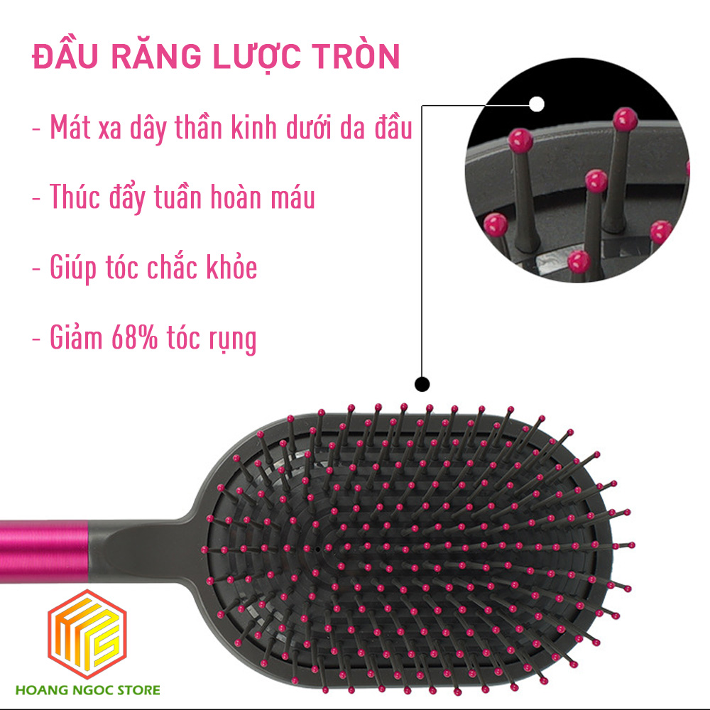 Bộ lược Supersonic gỡ rối và massage, ngừa rụng tóc, tăng tuần hoàn máu giúp tóc chắc khỏe