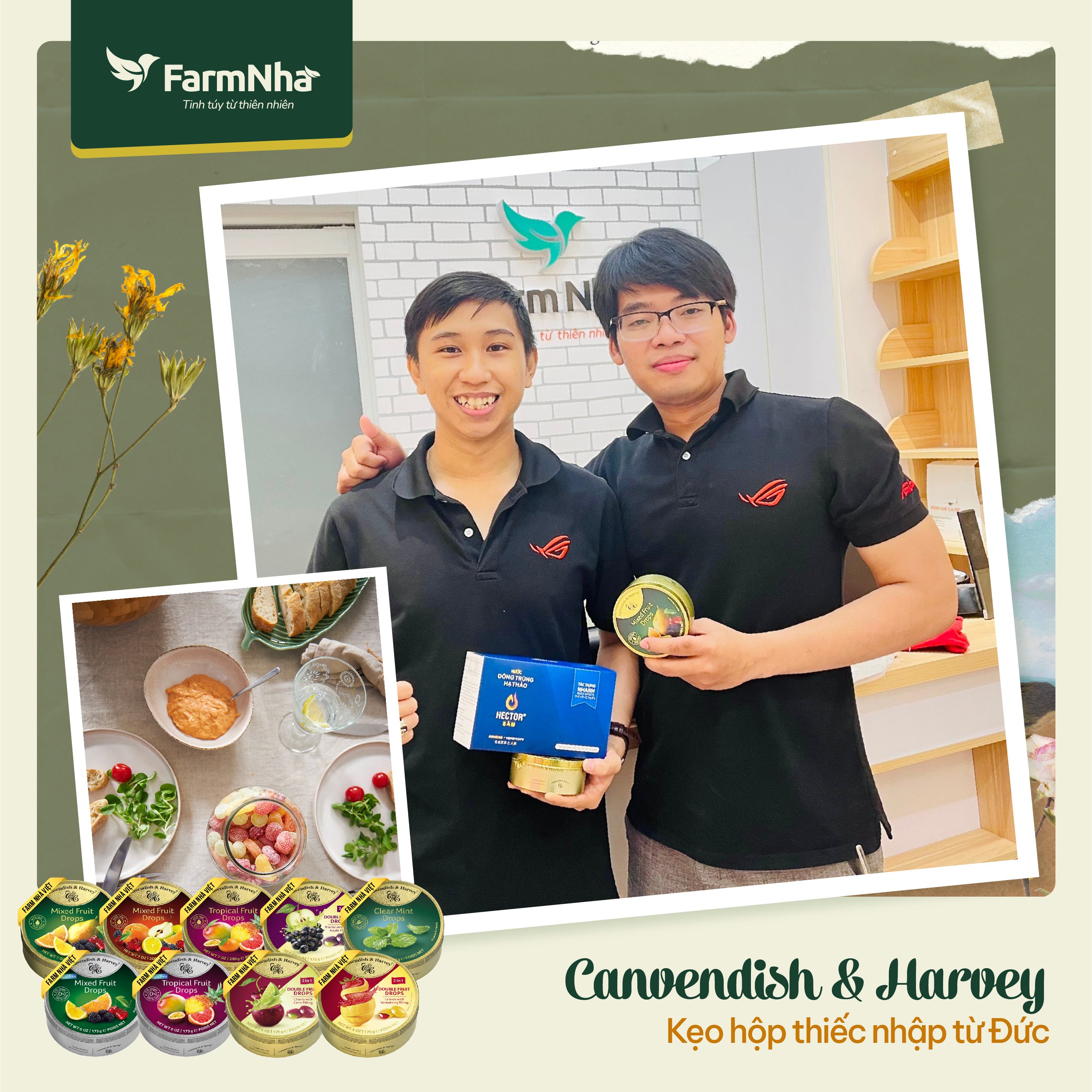 Kẹo Trái Cây Cavendish & Harvey Vị LEMON WITH STRAWBERRY FILLING Hộp 175gr - Hàng Chính Hãng