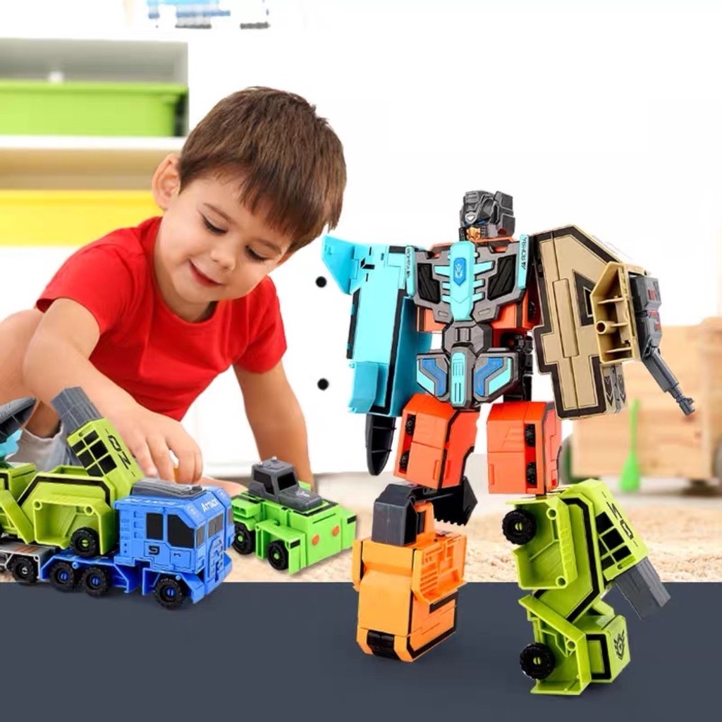 LOẠI ĐẠI SIÊU TO - Bộ lắp ghép biến hình từ chữ số thành ô tô, máy xúc, xe tăng, xe cẩu, rô bốt, có thể lắp ghép riêng từng số hoặc trọn bộ từ 0 đến 9 thành siêu nhân cực chất