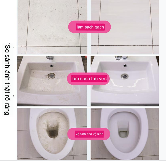 Set 2 chai xịt Khử Trùng Nấm Mốc Vệ Sinh Tẩy Cặn Canxi, Sạch Vết Ố CARMIFOD