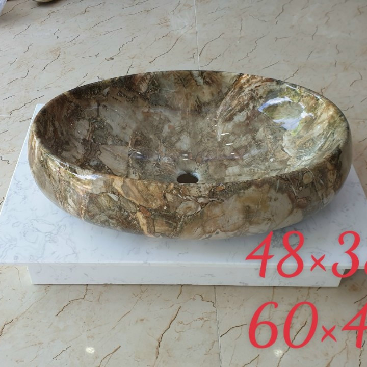 CHẬU LAVABO ĐẶT BÀN ELIP VÂN ĐÁ TỰ NHIÊN CAO CẤP13