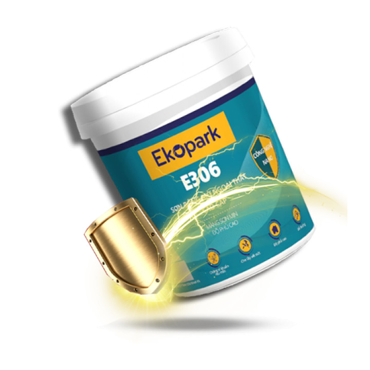 Sơn bóng mờ ngoại thất cao cấp E306 - LON 4KG - Sơn phủ cáo cấp, chất lượng màu ổn định, không cháy, không độc hại