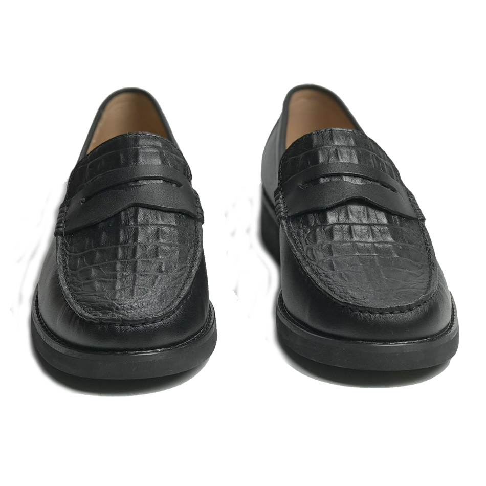 Giày tây penny loafer 2.0 MAD vân cá sấu lười công sở nam da bò cao cấp
