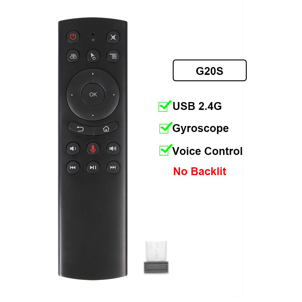G20BTS Plus Air Mouse Voice Control Control không dây Gyroscope ir Học nút Backlit cho hộp TV Android