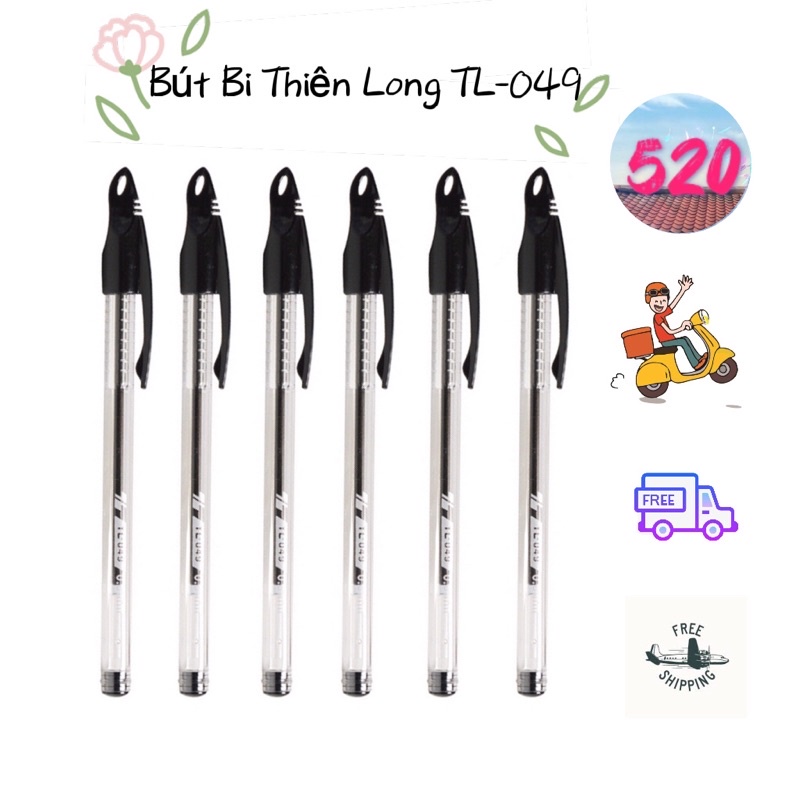 Combo 2 cây Bút Bi Thiên Long TL-049 - Mực đen