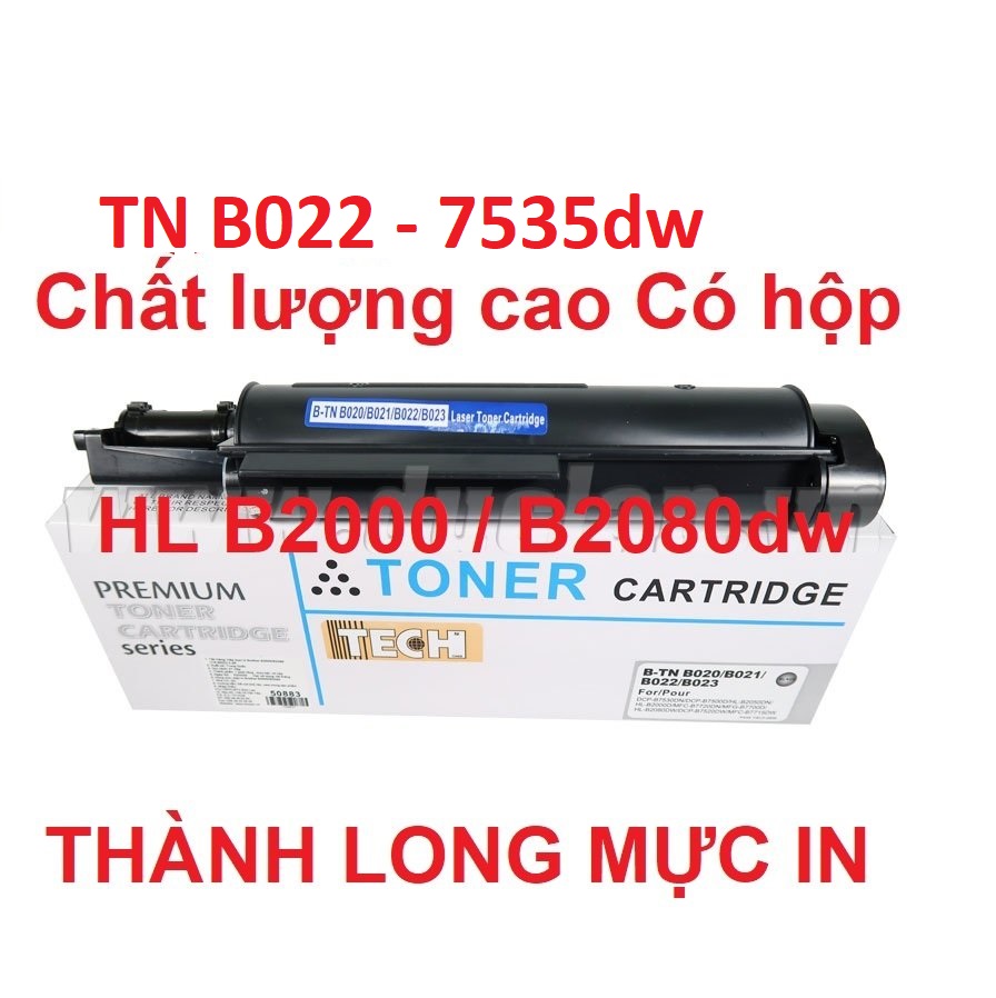 Hộp mực TN B022 B2000 B2080 máy in Brother HL B2000d B2082dw B7715dw DCP B7535dw CÓ LỔ ĐỔ MỰC MỚI 100% Hàng chính hãng Alpha Cartridge