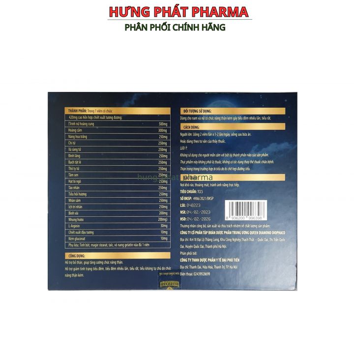 Viên tiểu đêm sâm nhung bổ thận tang cường sinh lý – Hộp 2 lọ x 30 viên