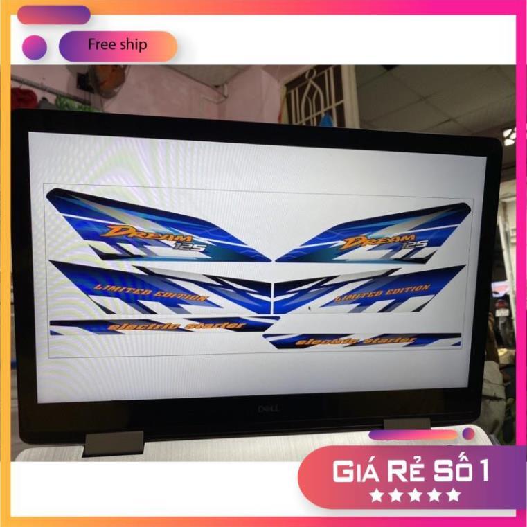 Tem rời dán xe #Dream tem in 3 lớp ko bay màu bảo hành màu sắc vĩnh viễn