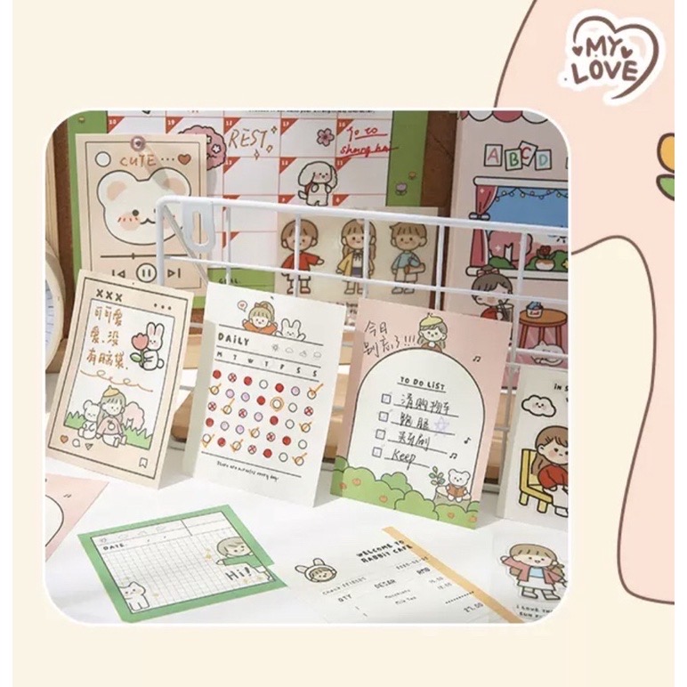 SET QUÀ TẶNG SỔ TAY KÈM GIẤY NOTE - WASHI - STICKER