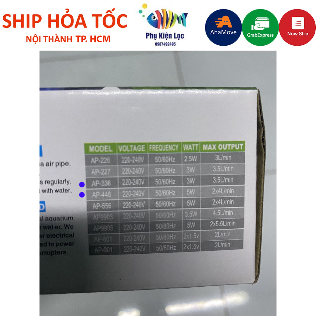 Sủi oxy aquaspeed 1 vòi 2 vòi cho hồ cá