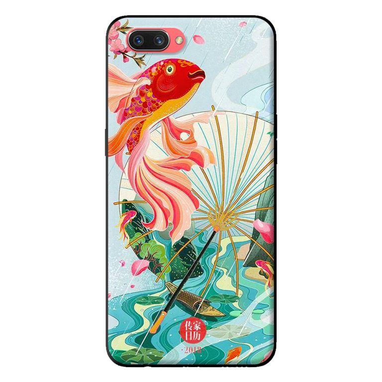 Ốp in cho Oppo A3s Cá Chép Đỏ - Hàng chính hãng