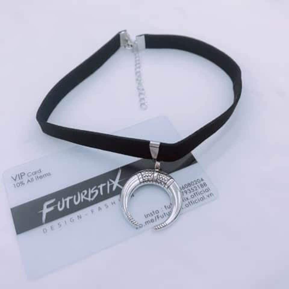 Pk137 : Chocker mặt trăng bạc