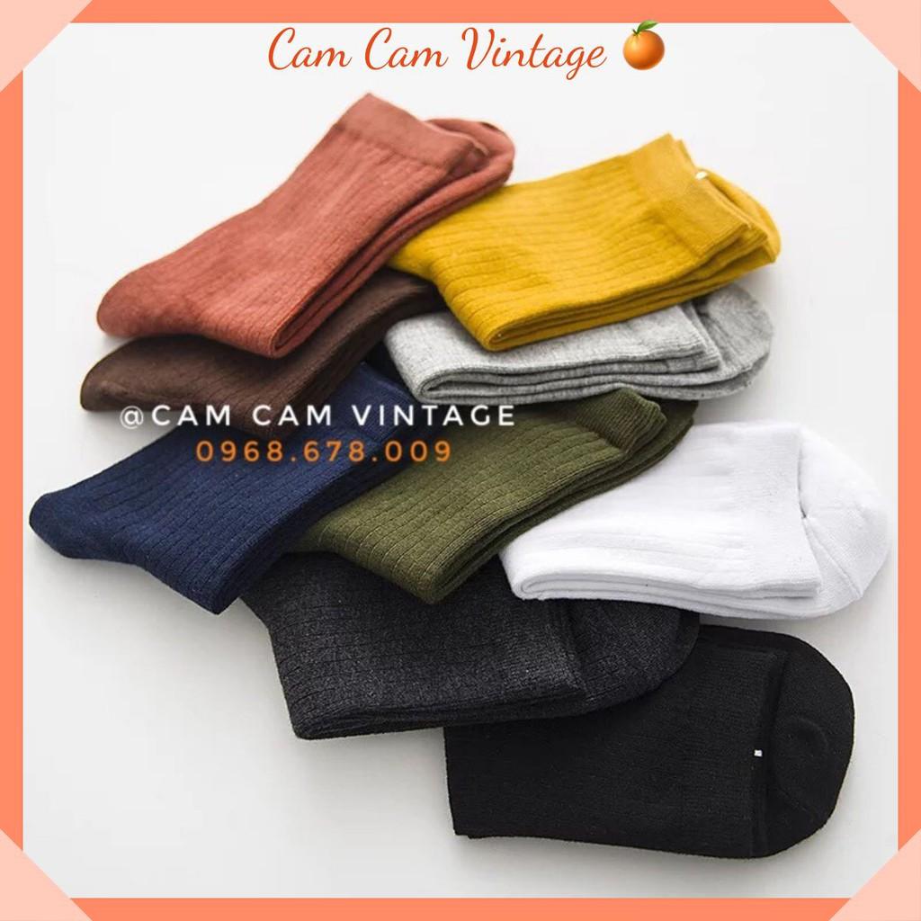 TẤT CAO CỔ NỮ VỚ CAO CỔ NỮ TẤT VINTAGE KOREAN BASIC SOCKS TẤT VỚ UNISEX