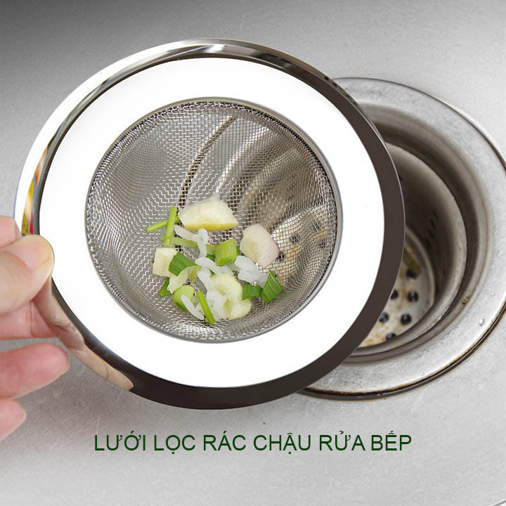 Khay lưới lọc rác chậu bếp bằng inox không gỉ