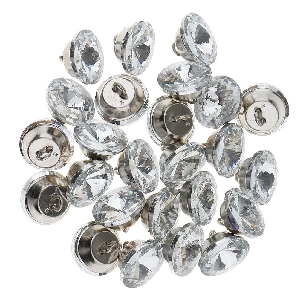 7-21pack 25 Piece Crystal Button for Sofa Headboard Upholstery Decoration 18mm