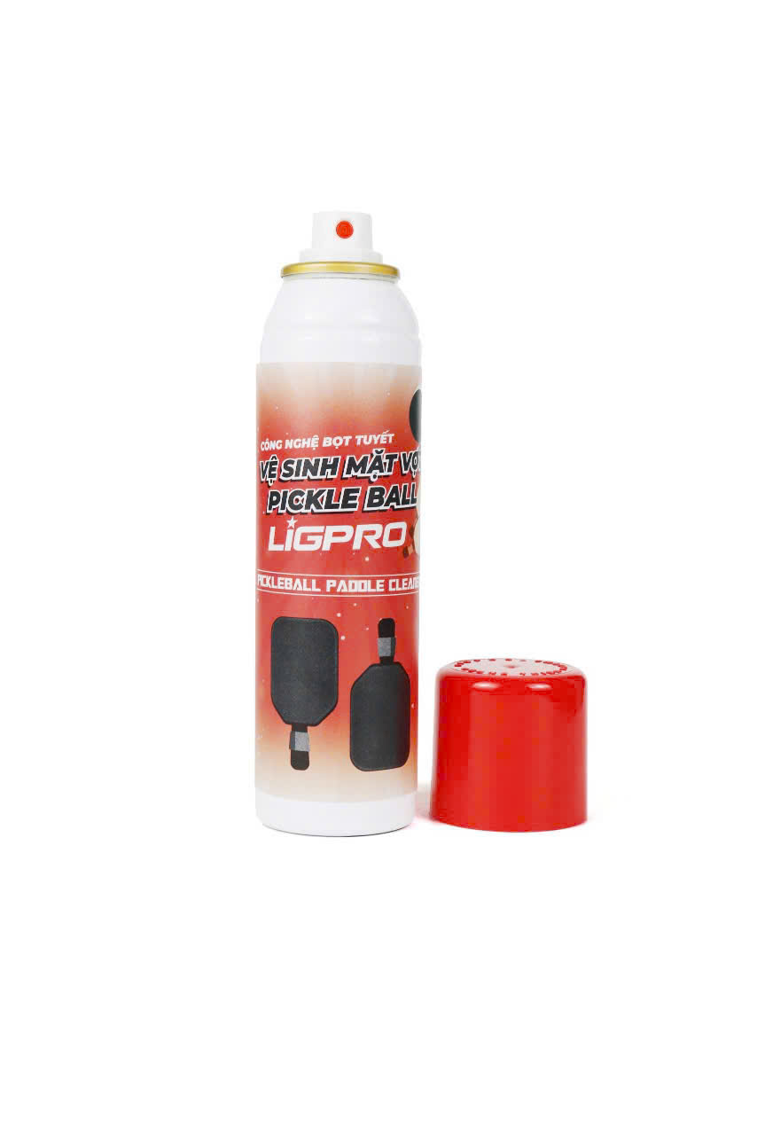 Chai xịt bọt vệ sinh vớt Pickleball, 200ml, tặng 1 khăn lau