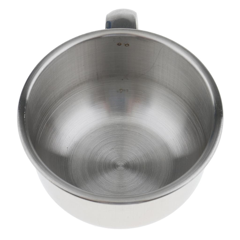 Set of 3pcs Professional Stainless Steel Men Shaving Mug Bowl Cup Tool