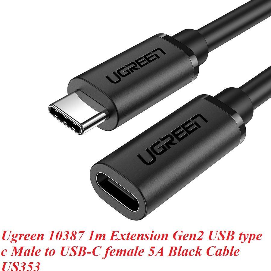 Ugreen UG10387US353TK 1m Gen2 cáp usb type c nối dài - HÀNG CHÍNH HÃNG