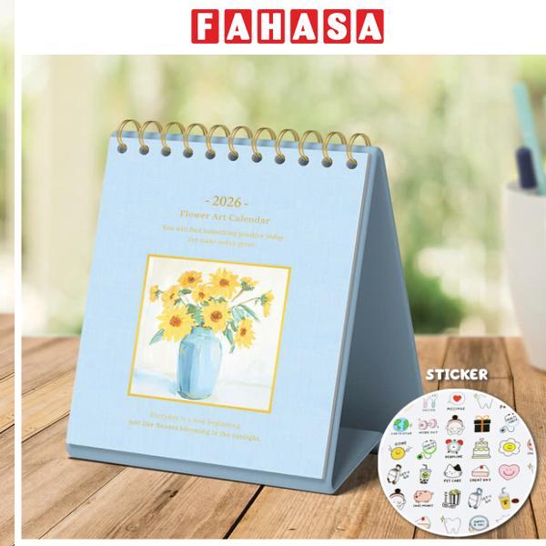 Lịch Bàn Teen 2026 - Flower Art Calendar - Size M - Linh Lan