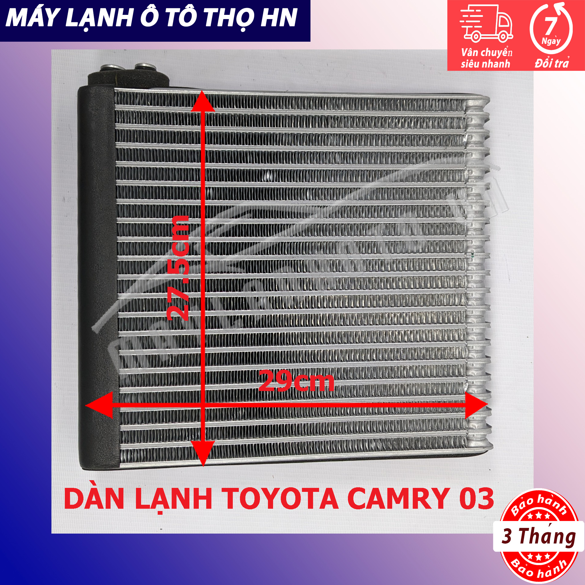 Dàn (giàn) lạnh Toyota Camry 2.4 3.0 2000 2001 2002 2003 2004 2005 2006 Hàng xịn Thái Lan 00 01 02 03 04 05 06