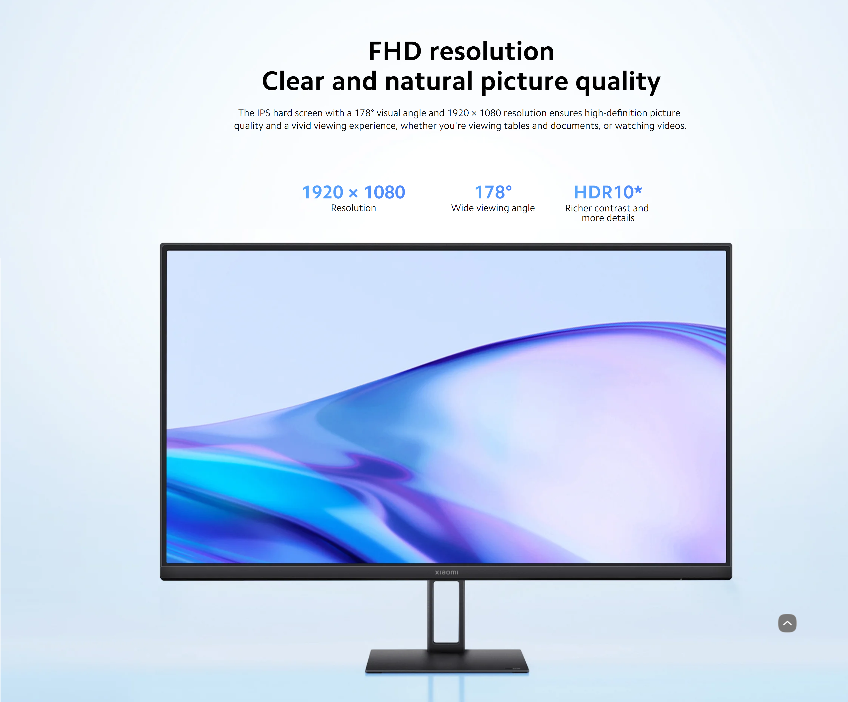 Màn hình máy tính Xiaomi 27inch Tấm nền IPS 1080P Chuẩn Vesa A27i - Hàng chính hãng