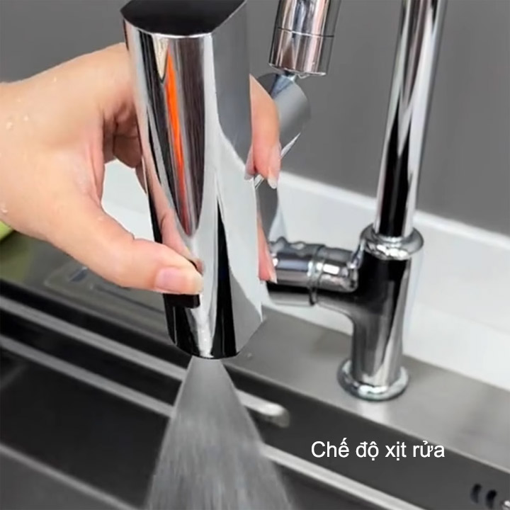 Đầu vòi rửa bát thế hệ mới với 3 trong 1, chế độ thác nước-tạo bọt-xịt rửa bằng nhựa ABS