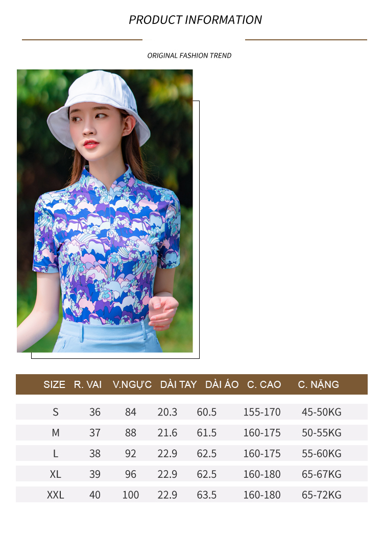 Full set thời trang golf nữ DK – DK22451-DK22702 - S