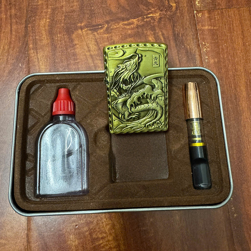 Set Vỏ Hột Quẹt Bật Lửa Xăng Đá Và Đầu Tẩu Lọc 3001-15 Tiện Lợi - Nhiều Hình