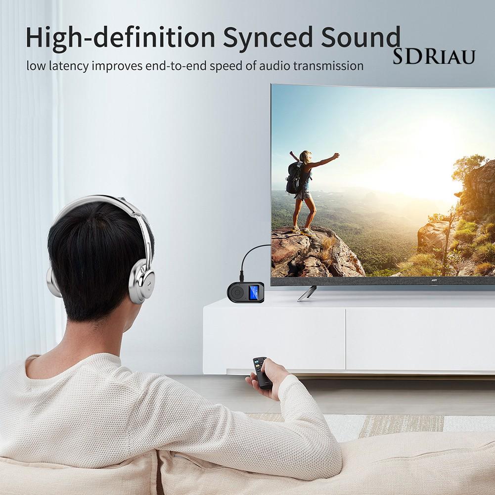 Thiết Bị Truyền Nhận Tín Hiệu Âm Thanh Bluetooth 5.0 2 Trong 1 Có Thể Sạc Kèm Phụ Kiện