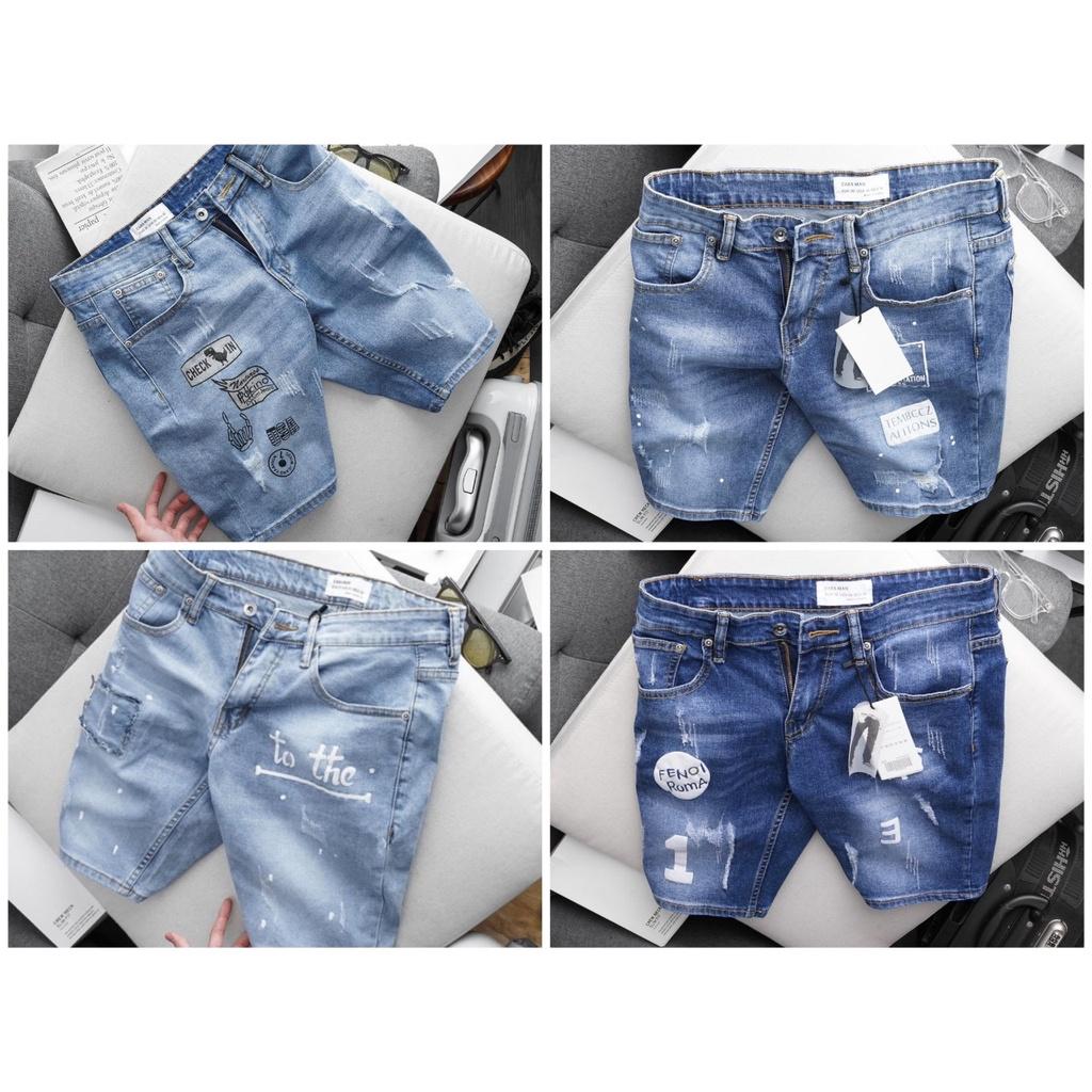 Short jean nam bigsize màu xanh 80 - 130kg