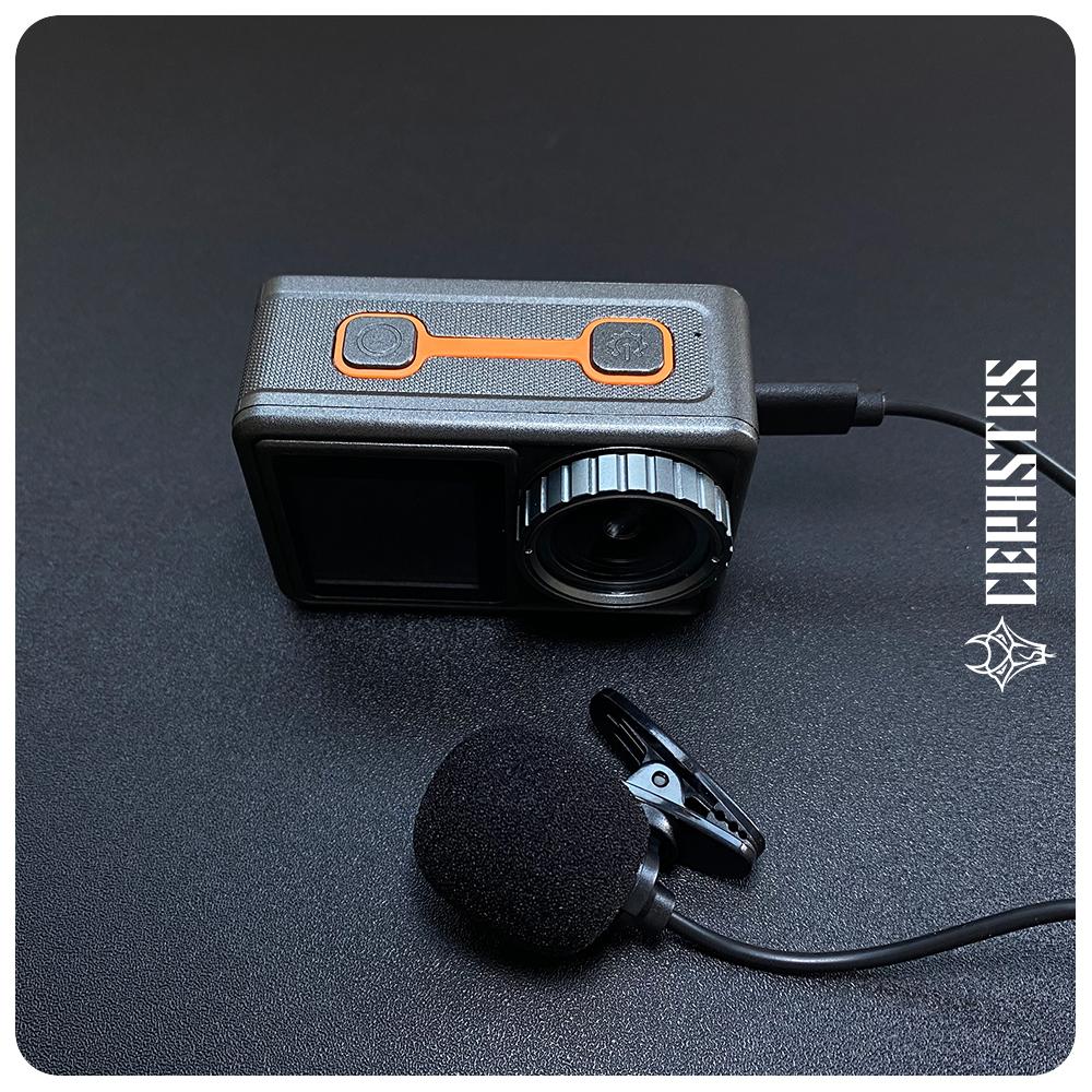 Camera Hành Động CERASTES 5K 4K 60FPS EIS Có Thể Thay Đổi Ống Kính Zoom 48MP Ổn Định Điện Tử Camera WiFi Camera Hành Động Cho Vlog