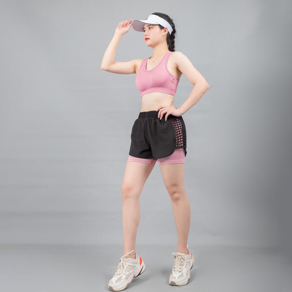 Bộ đồ tập Gym Aerobic, Quần đùi boxer, Áo bra Gladimax thể thao