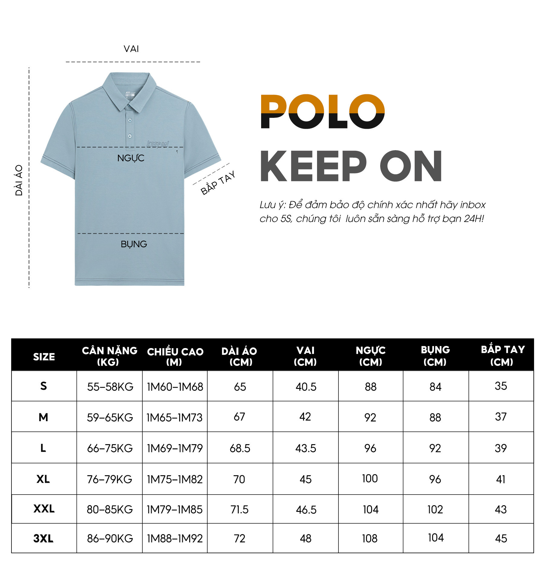 Áo Polo Nam 5S KEEP ON, Chất Viscose Siêu Mát, Mềm Mượt, Phom REGULARFIT Thoải Mái, Thiết Kế Trẻ Trung (APC23020)