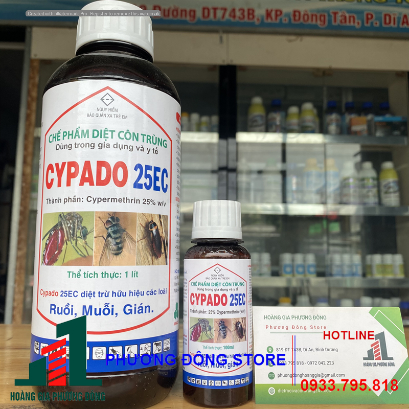 Thuốc diệt muỗi và côn trùng Cypado 25EC (lít)- 100ml