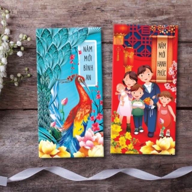 Sỉ 500 Bao Lì Xì Tết 2022 Xuân Nhâm Dần Mẫu Đẹp Chất giấy C150