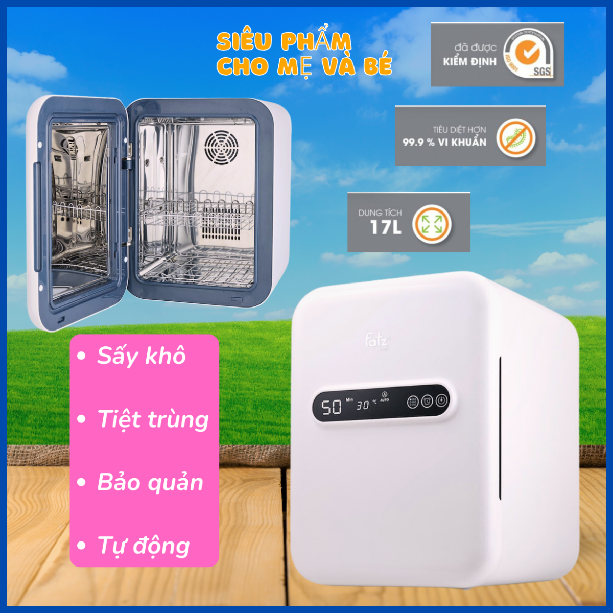 MÁY TIỆT TRÙNG SẤY KHÔ UV FATZBABY FB4706SL