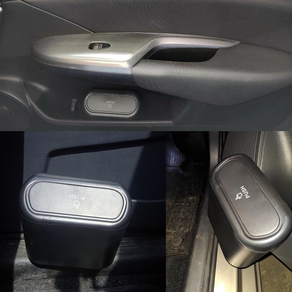 Hộp đựng rác bằng ABS màu đen có thể treo trong xe hơi