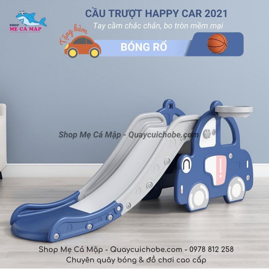 Cầu trượt cho bé Happy Car 2021, họa tiết ngộ nghĩnh, cầu trượt cho bé trai và bé gái