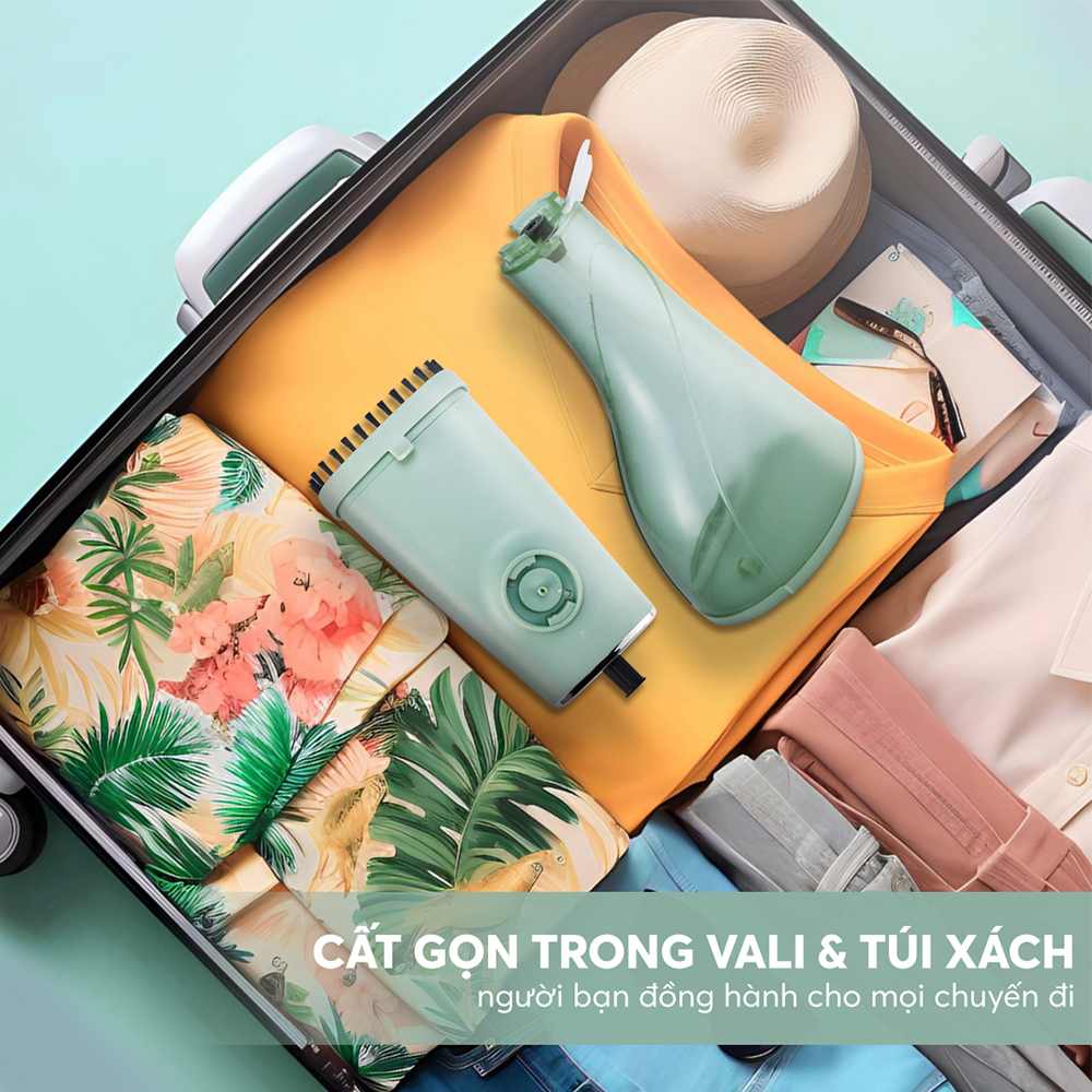 Bàn Ủi Hơi Nước Cầm Tay Elmich SIE9163 1300W, Hàng Chính Hãng, Đầu Phun Hơi Phủ Chống Dính - JoyMall