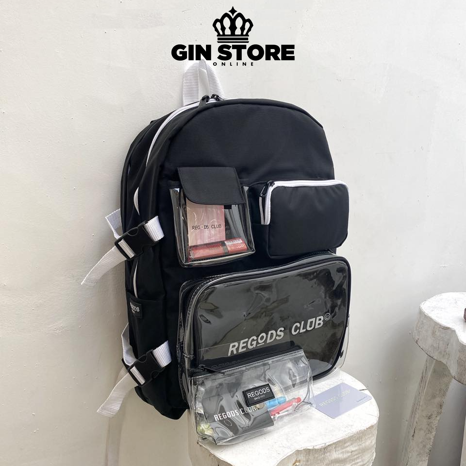 Balo Local brand nam nữ , balo laptop 15,6 inch , Backpack SS1 Regods - Gin Store