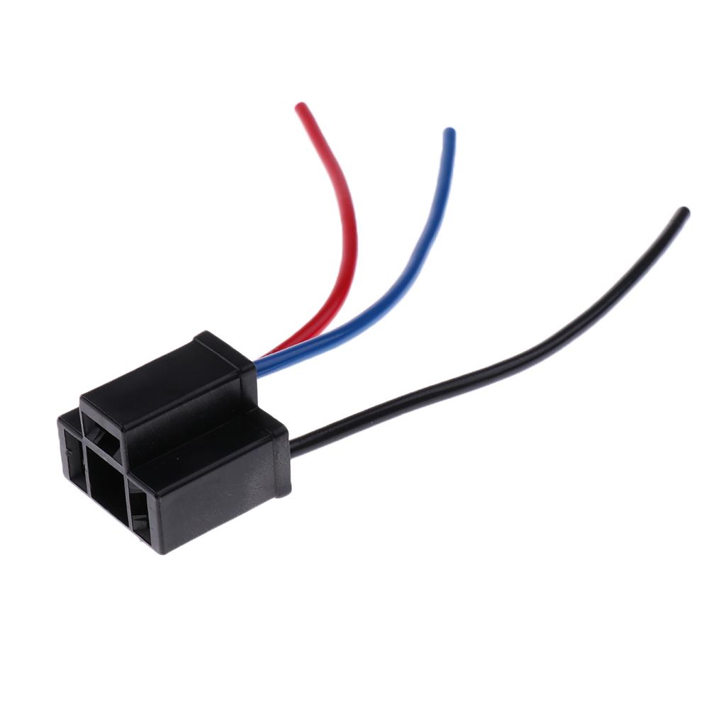 Universal Car H4 Headlight Female Socket 3 Wire Wiring Harness Connector