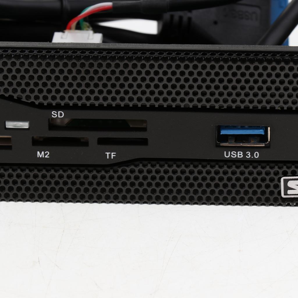1Pack 5.25inch Desktop Case Front Panel USB3.0 Power Internal Card Reader