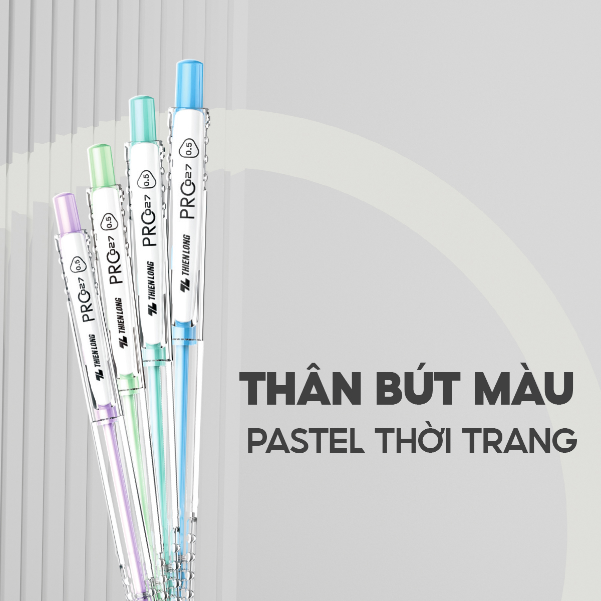 Combo 20 Bút bi màu pastel PRO 027 Thiên Long TL-105