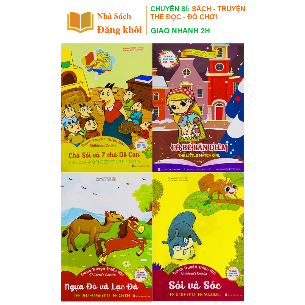 Sách - Truyện cổ tích song ngữ Anh Việt bộ 10-20 cuốn