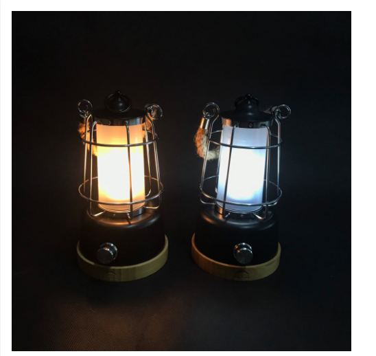 Đèn Led dã ngoại pin sạc phong cách Retro Hemp Rope Lantern Wild Land