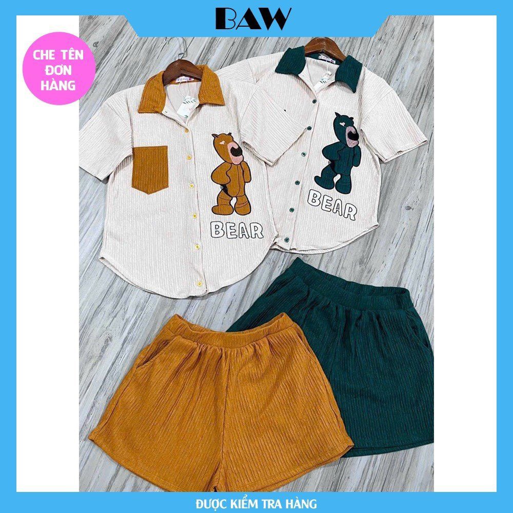 Đồ Bộ Nữ, Đồ Bộ Nữ Mặc Nhà Quần, Đồ Bộ Nữ Vải Xốp Quảng Châu Dày Dặn In Họa Tiết Siêu Dễ Thương, Đồ Bộ Ngủ Nữ, Đồ Bộ Nữ Dài Thương Hiệu Baw M23