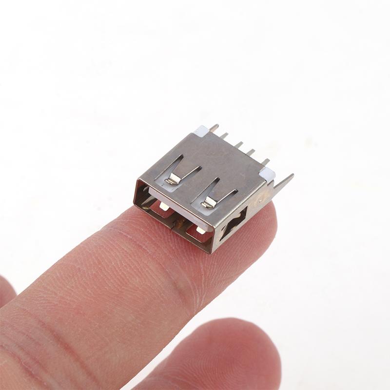 Ổ cắm USB loại A Nữ Dọc 180 độ 4 chân 13,7mm Giao diện USB Nữ Đầu nối giắc cắm hàn Ổ cắm PCB Đầu nối USB Màu sắc: 10 cái